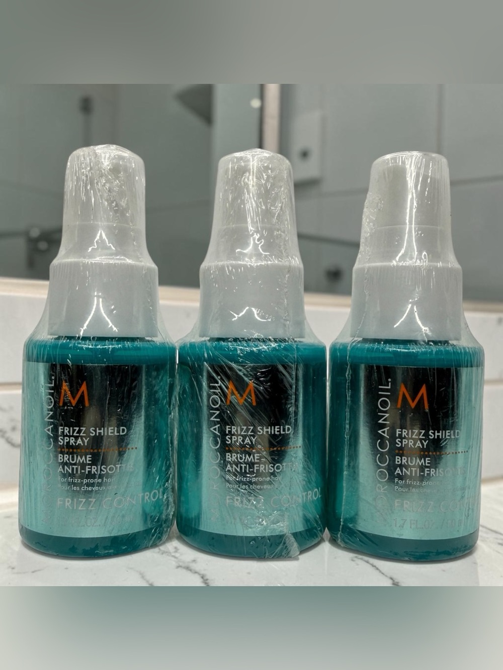3 Pack Moroccanoil Frizz Shield Spray 1.7oz Each Anti Frizz Heat Activated